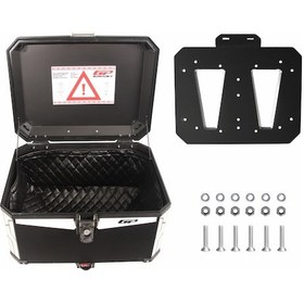 Resim GP Kompozit Universal 75 lt Alüminyum Motosiklet Çantası Siyah 