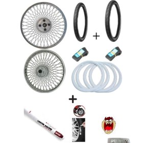 Resim Cg 72 Tel Ön Diskli 17-18 Jant Takımı+ince İç Dış Lastik Seti+lastik Yazı Kalemi+sticker Açıklama 