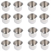 Resim Gemstone 16PCS Evrensel Deniz Tekne Kupası Tutucu 68X55MM Poker Masası Kanepesi Için Içecek Kupası Tutucuda Paslanmaz Çelik Damla (Yurt Dışından) 