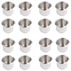 Resim Gemstone 16PCS Evrensel Deniz Tekne Kupası Tutucu 68X55MM Poker Masası Kanepesi Için Içecek Kupası Tutucuda Paslanmaz Çelik Damla (Yurt Dışından) 
