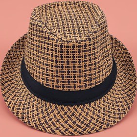 Resim Yazlık Hasır Fötr Trilby Şapka - 58 cm 