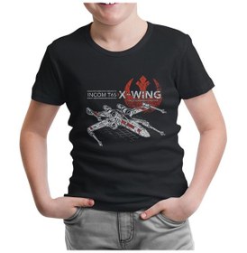 Resim Star Wars - Incom T65 Siyah Çocuk Tshirt 