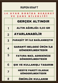 Resim 14 Ayar Kök Çakra Firuze Taşlı Altın Bileklik Dorika Bileklik Kırmızı İpli Akshaya Tritiya Bileklik 