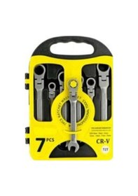 Resim Freed Profesyonel 7 Parça Mafsallı Cırcır Kombine Anahtar Takımı N11.11199 