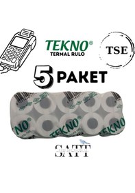 Resim Tekno Rulo Yazarkasa Pos Rulosu 56x14 Mm 5 Paket 50'li Rulo 