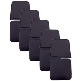 Resim Knsz minder seti 5 li mazlum mor suni deri oturma ve sırt tel sandalyesi minderi bir arada 