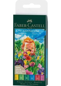 Resim Faber Pıtt Artist Pen Fırça Uçlu Çizim Kalemi 6 Lı Bahar 1671770 
