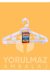 Resim Elbise Askısı Kristal Z114 6 Lı Şeffaf Dayanıklı Plastik Kıyafet Askısı Diğer 