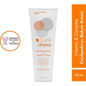 Resim Pure Choice Aydınlatıcı ve Canlandırıcı Cilt Bakım Kremi Vitamin C ve Vitamin B Complex 75 ml SKT İndirimi 