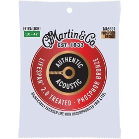Resim Martin & Co MA530T SP Lifespan Treated Akustik Gitar Teli Extra Light 10-47 