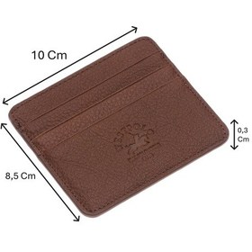 Resim Westpolo Unisex Süper Slim Para Bölmeli Hakiki Deri İnce Kartlık Cüzdan 6 Bölmeli - Fındık Fındık 