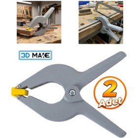 Resim 2'li Yaylı Mandal Tipi Büyük Plastik Marangoz Hobi İşkencesi Kıskaç Mandal İşkence 22.5 Cm 
