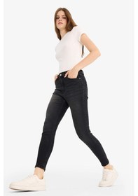 Resim Defacto Skinny Fit Yüksek Bel Bilek Boy Jean Pantolon E9820ax25aunm40 Siyah 