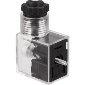 Resim Işikli Soket-Din43650B-C (1/4" Ve 1/8" Valf Bobini Için) Din43650B-220 