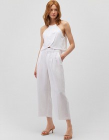 Resim Mavi - Beyaz Culotte Pantolon 1010781-70057 Beyaz 