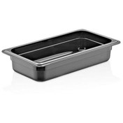 Resim GastroPlast GN 1/2-65 mm Gastronom Küvet, Polikarbon, Siyah 
