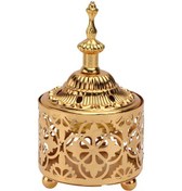 Resim Reedark Vintage Metal Buhurdan - Orta Doğu Tarzı Oyma Desenli, Dayanıklı Ve Şık 