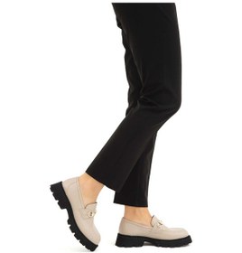 Resim Tamer Tanca Kadın Hakiki Deri Vizon Loafer Ayakkabı 33 1000-1 Bn Ayk Sk22/23 A.vızon Dr Açık Vizon 