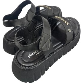 Resim Pierre Cardin Dolgu Topuk Anatomik Taban Bayan Sandalet 