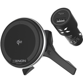 Resim Xenon Smart Araç İçi Telefon Tutucu Qi2 Uyumlu Kablosuz Şarj Standı X6401 