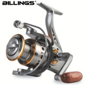 Resim BILLINGS DC 1000~7000 Serisi, 5.2:1 Dişli Oranı, 11.79KG Maksimum Çekiş, Alüminyum Alaşımlı Metal Makara, Döner Balıkçılık Makarası, Tatlı ve Tuzlu Sular için 