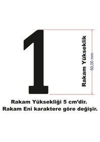 Resim Stencil Rakam Boyama Şablonu X028-sayı Rakam Yüksekliği 5 Cm 