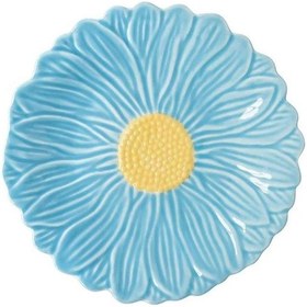 Resim Easy Life Porselen Pasta Tabağı 21 Cm - Mavi Mavi 