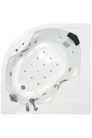 Resim Waterway Hollywood Jakuzi 140x140 H:55 Romantic Hidromasaj Sistemli Küvet 