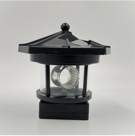 Resim Xiyyadms Güneş Enerjili Dönen Led Feneri, Su Geçirmez Bahçe Dekorasyonu, Otomatik Algılayıcı, 6-12 Saat Sürekli Aydınlatma, Villa Bahçe Ve Avlu İçin Siyah 