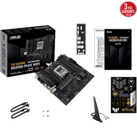 Resim tuf gamıng a620m-plus wıfı am5 ddr5 6400 hdmı dp m2 bt rgb gbit matx 