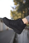 Resim Unisex Trekking Outdoor Fermuarlı Kürklü Kışlık Bot X6 Siyah 10542 