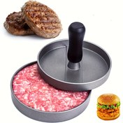 Resim Elle Burger Pres Aracı - Evde Yapılan Burgerler, Tavuk Kebapları, Kahvaltı Sandviçleri İçin Alüminyum Alaşımlı Et Kek Yapıcısı - Düzgün Şekillendirilmiş Kebaplar İçin Kolay Kullanım Mutfak Aleti, Burger Pres Yapıcısı, Yiyecek Hazırlığı, Yağ Kağıdı Dahil Değil 