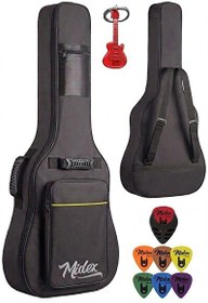 Resim Midex CS-109 Softcase Akustik Gitar Çantası Gigbag Kalın Siyah 