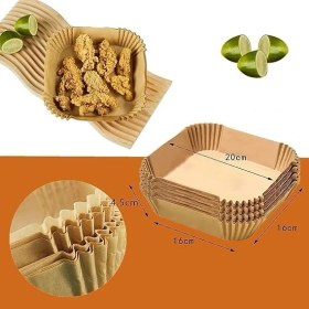 Resim Braventa Collection Bor Airfryer Pişirme Kağıdı 100 Adet Fritöz Pişirme Kağıdı,fritöz Yağlı Kağıdı, Yanmaz Kağıt 