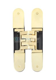 Resim Gizli Ayarlı Kapı Menteşesi Parlak Pirinç 160 28 Mm 