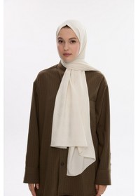 Resim Mirsoy Scarf İpeksi Jakar Şal V Desen Ekru 
