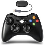 Resim Xbox 360 İçin 2.4g Kablosuz Oyun Kolu - Ergonomik Tasarım, Abs Malzeme, Siyah Pil Dahil Değil 