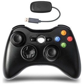 Resim Xbox 360 İçin 2.4g Kablosuz Oyun Kolu - Ergonomik Tasarım, Abs Malzeme, Siyah Pil Dahil Değil 
