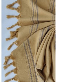 Resim Çizgili Havlu Peştemal 90x170cm - Yumuşak Ve Yüksek Su Emici - %100 Pamuk-hardal Hardal Hardal 