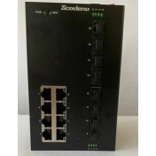 Resim Scodeno Scodone 8 Port Bakır 8*10/100/1000 8*1000 Port Fiber Girişli 16 Port Endüstriyel Yönetilebilir Poe Switch 