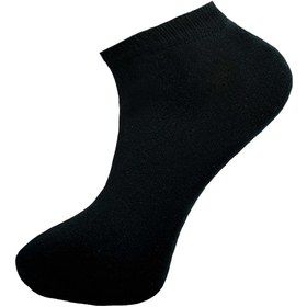 Resim lara big socks 12'li 6-7 Yaş Düz Siyah Çocuk Patik Çorap (24-27) 