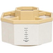 Resim Ganzhoushop Basit Modern Büyük Kapasiteli Ofis Masaüstü Depolama Kalemlik, Renk: Sarı Döner 