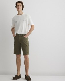 Resim Mavi - Haki Kargo Şort 0410287-80769 Yeşil 