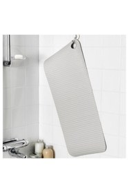 Resim IKEA Vantuzlu Banyo Ayak Kaydırmaz Matı 33x84 cm Gri Renk Küvet-Duş İçi Kauçuk 