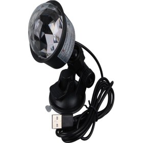 Resim Rgb Led Disko Topu Usb Şarjlı Projeksiyon Işığı 360 Döner Renkli Parti Atmosfer Lambası 