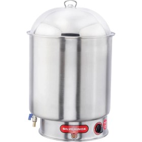 Resim Işıkgaz Silverinox Elektrikli 23 Lt Süt Mısır Haşlama Kazanı Makinesi 