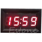 Resim 12v/24v Araç Elektronik Dijital Saat Araba Kamyon Gösterge Paneli Zaman Saati Saat Kırmızı 