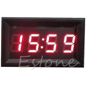 Resim 12v/24v Araç Elektronik Dijital Saat Araba Kamyon Gösterge Paneli Zaman Saati Saat Kırmızı 