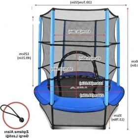 Resim Çocuk Trambolini, 140 Cm, Güvenli ve Dayanıklı Zıplama Eğlencesi 
