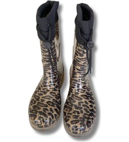Resim Konçlu Kadın Yağmur Çizmesi 36-40 Leopar Leopar 